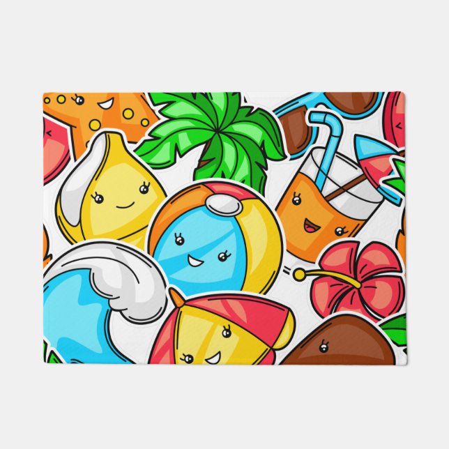 Goodbye School Hello Summer Time And Fun   Doormat (Front)