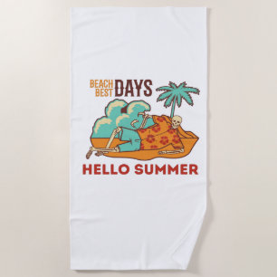 Goodbye School Hello Summer Vacation Beach Towel