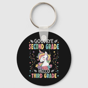 Goodbye Second Grade Hello Third Grade Graduation Key Ring
