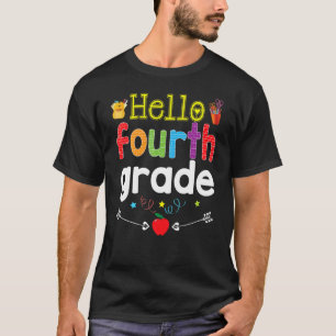 Goodbye Summer Hello Fourth Grade 4th Grader Teach T-Shirt