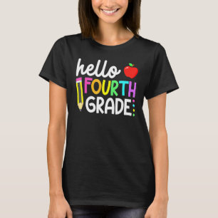 Goodbye Summer Hello Fourth Grade First Day Back T T-Shirt