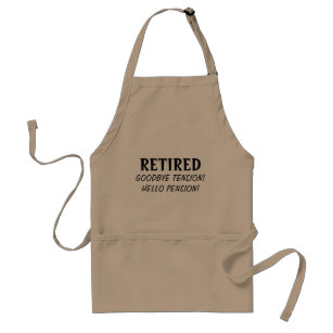 Goodbye tension hello pension Retirement BBQ apron