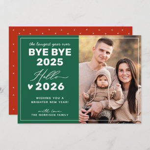 Goodbye to the 2024 - 2025 New Year Photo Holiday Card