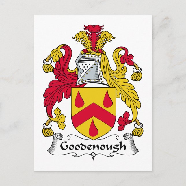 Goodenough Family Crest Postcard (Front)