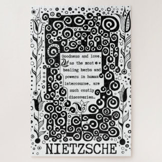 Goodness and LOVE quote by Nietzsche Jigsaw Puzzle