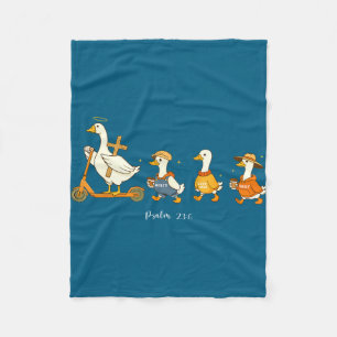 Goodness mercy psalm 23_6 goose christian faith fleece blanket