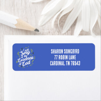 Goodness of God Typographic Joyful Return Address Label