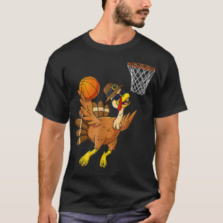 Goodness Poetic Thanksgiving Turkey Basketball Pla T-Shirt