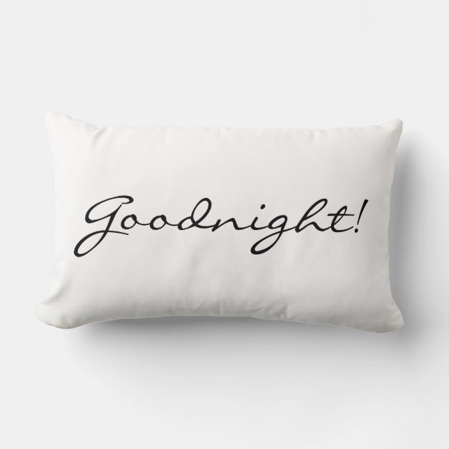 'Goodnight/Good Morning' Pillow (Front)