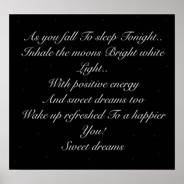 Goodnight poem poster (Front)