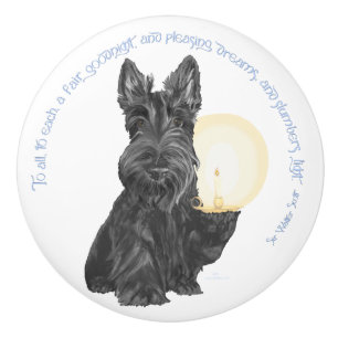 Goodnight Scotties Ceramic Knob