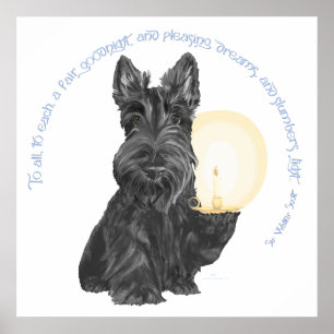 Goodnight Scottish Terrier Poster