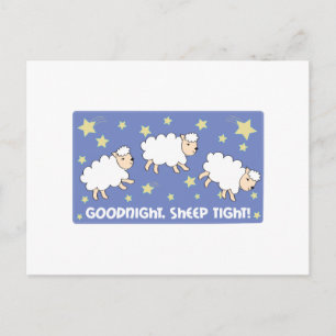 Goodnight. Sheep Tight! Postcard