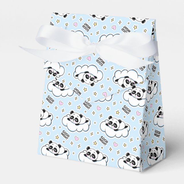 Goodnight Sleeping Panda Bear Favour Box (Front Side)