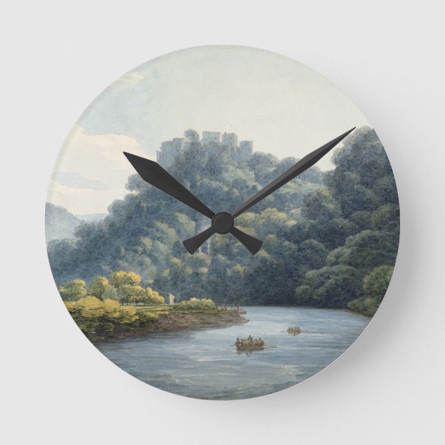 Goodrich Castle on the Wye (w/c, pen & ink, chalk Round Clock (Front)