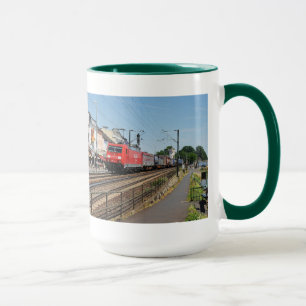 Goods train in coarse home on the Rhine Mug