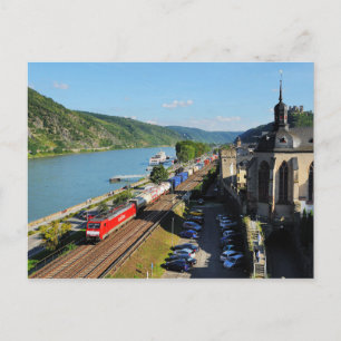 Goods train in Oberwesel Postcard