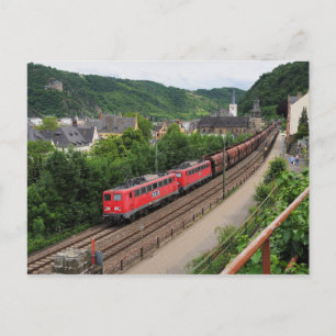 Goods train in St. Goar Postcard
