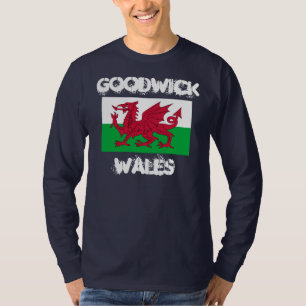 Goodwick, Wales with Welsh flag T-Shirt