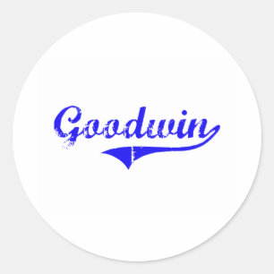 Goodwin Surname Classic Style Round Sticker