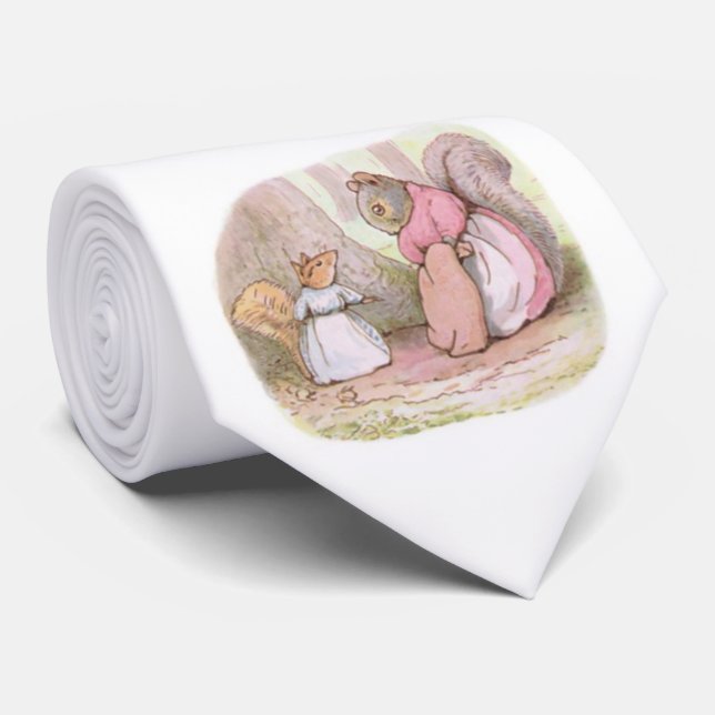 Goody and Mrs Hackee (Squirrels) (Beatrix Potter) Tie (Rolled)