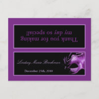 Goody Bag Topper Sweet 16 Purple Lilac Black Party