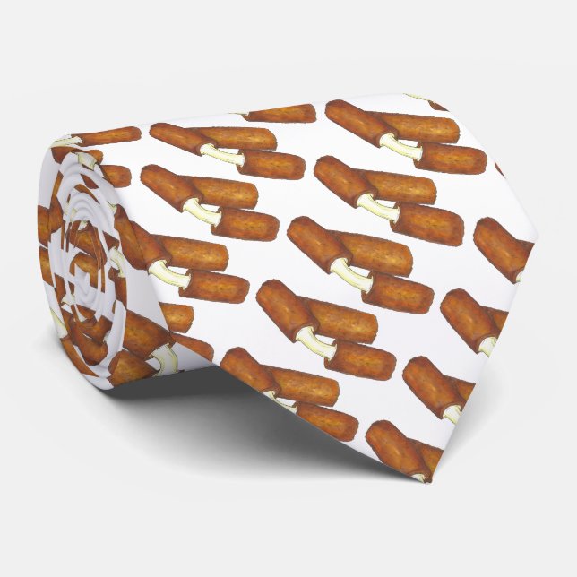Gooey Fried Mozzarella Cheese Sticks Junk Food Tie (Rolled)