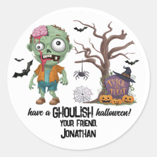 Gooey Zombie Ghoul Halloween Stickers