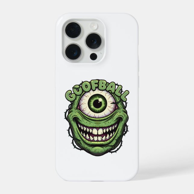 Goofball Monster Eye – Funny Creepy One-Eyed Carto iPhone Case (Back)