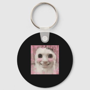 Goofy Ahh Cat Meme Dank Cursed Weirdcore Cringey B Key Ring