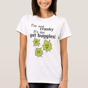 Goofy cranky gut buggies bacteria bugs stomach tee