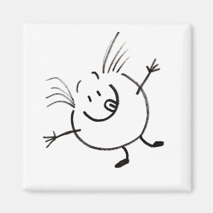 Goofy Doodle Guy Magnet
