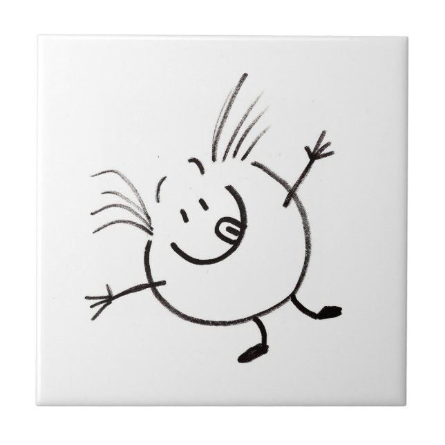 Goofy Doodle Guy Tile (Front)