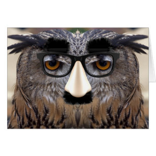 Goofy Eagle Owl With Glasses