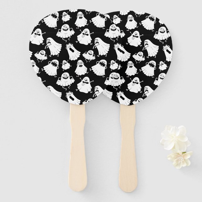 Goofy Ghosts Hand Fans (Front and Back)