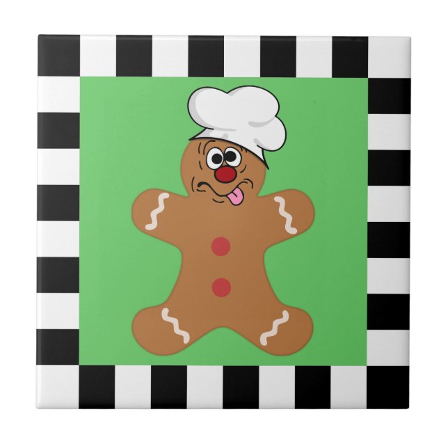 Goofy Gingerbread Man Cookie Tile (Front)