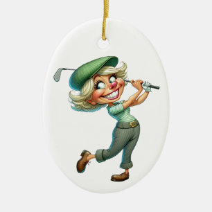 Goofy Golf Ceramic Ornament