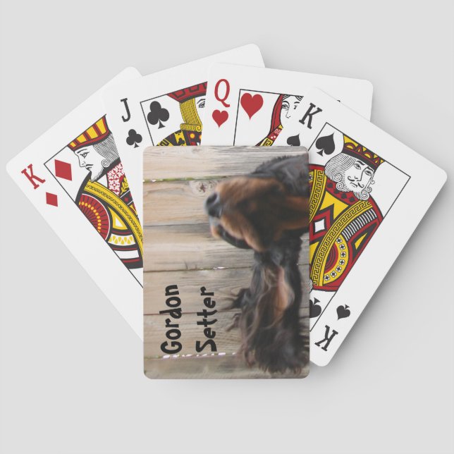 Goofy Gordon Setter Playing Cards (Back)