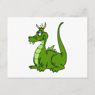 Goofy Green Dragon Postcard