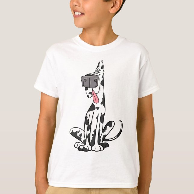 Goofy Harlequin Great Dane T-Shirt (Front)