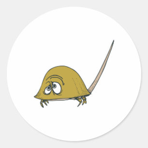 goofy horseshoe crab classic round sticker