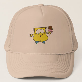goofy ice cream monster trucker hat