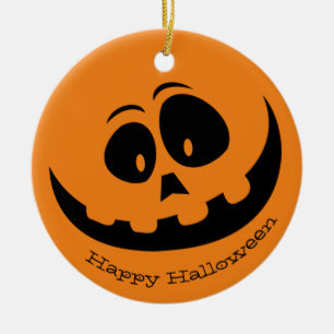 Goofy  Jack-O-Lantern Face Design Ornament