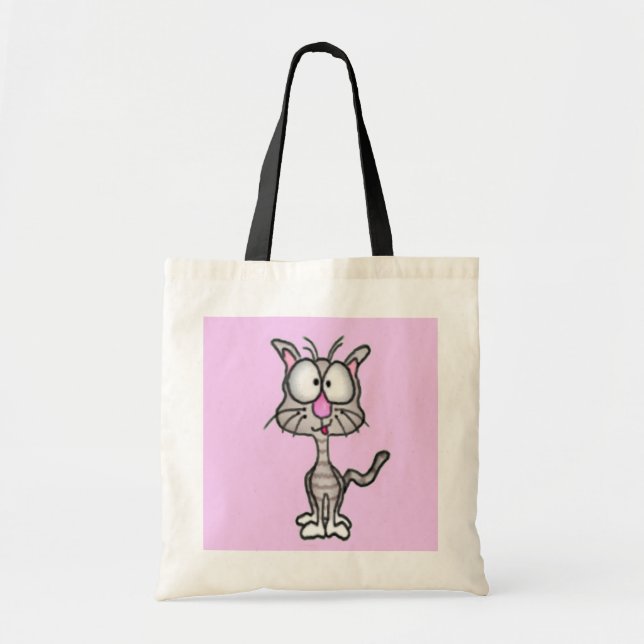 Goofy Kitty Tote Bag (Front)