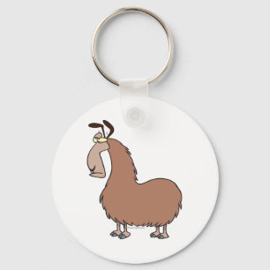 goofy llama cartoon key ring