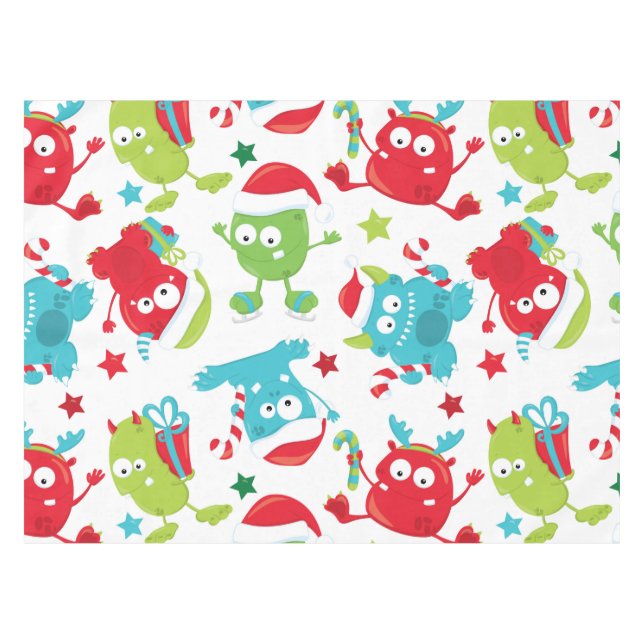 Goofy Monsters Holiday Tablecloth (Front (Horizontal))