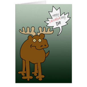 Goofy Moose Funny Canada Day Wishes