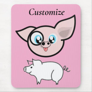 Goofy Pig Smiling Thunder_Cove Mouse Pad