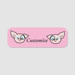 Goofy Pig Smiling Thunder_Cove Name Tag