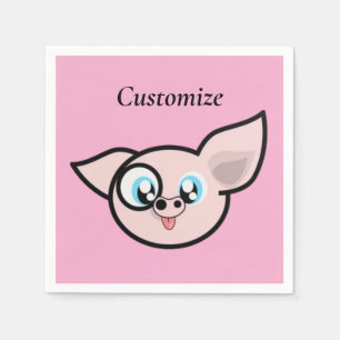 Goofy Pig Smiling Thunder_Cove Napkin